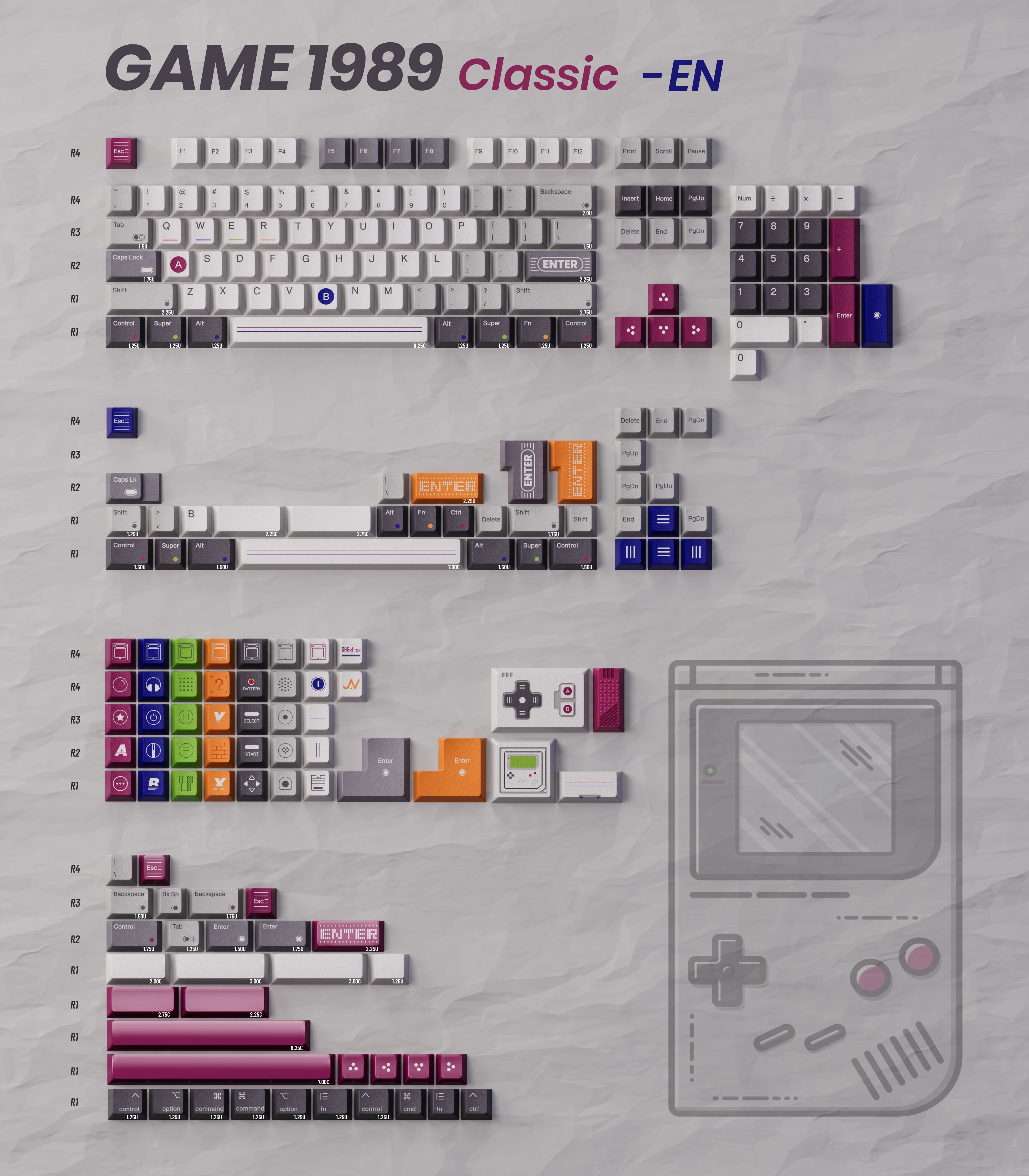 [Pre-Order] 80Retros Game 1989 R3 Keycap