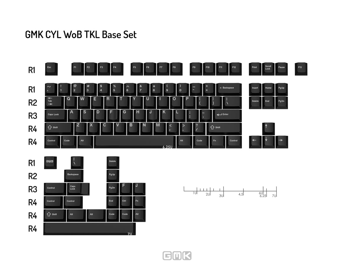 [In Stock] GMK CYL WoB (White on Black)