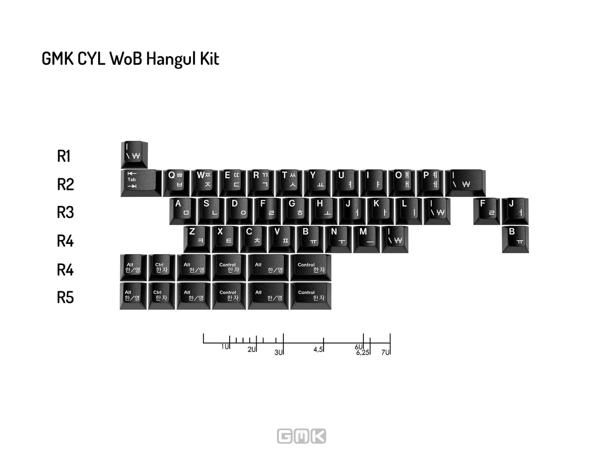 [In Stock] GMK CYL WoB (White on Black)