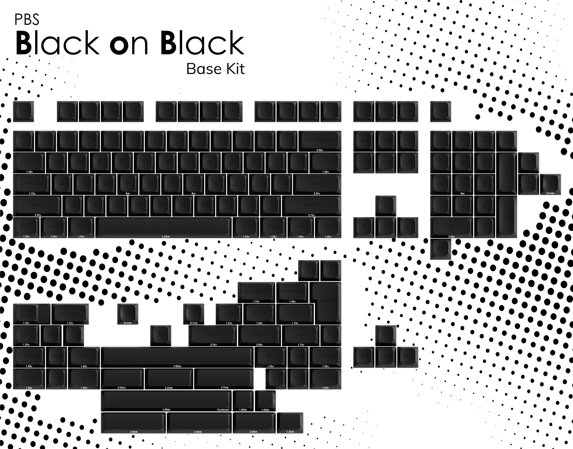 [Group Buy] PBS Black on Black Keycap