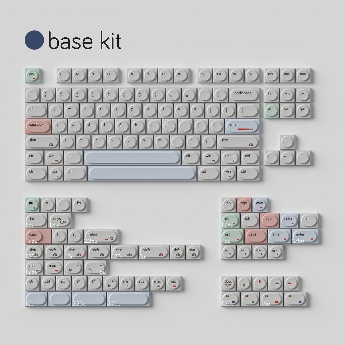 [In Stock] DEADLINE Doys Gray.dat PBT Keycap