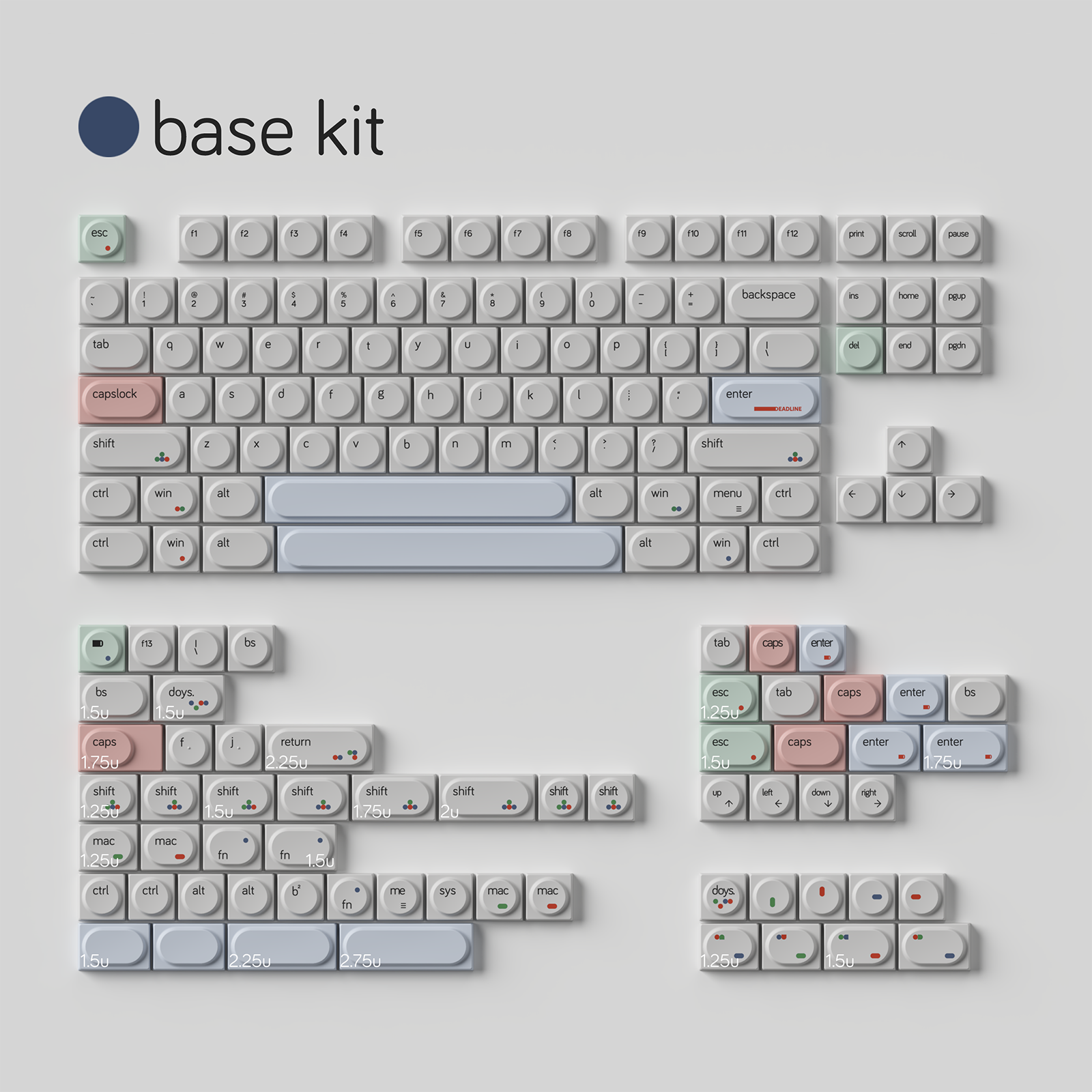 [In Stock] DEADLINE Doys Gray.dat PBT Keycap