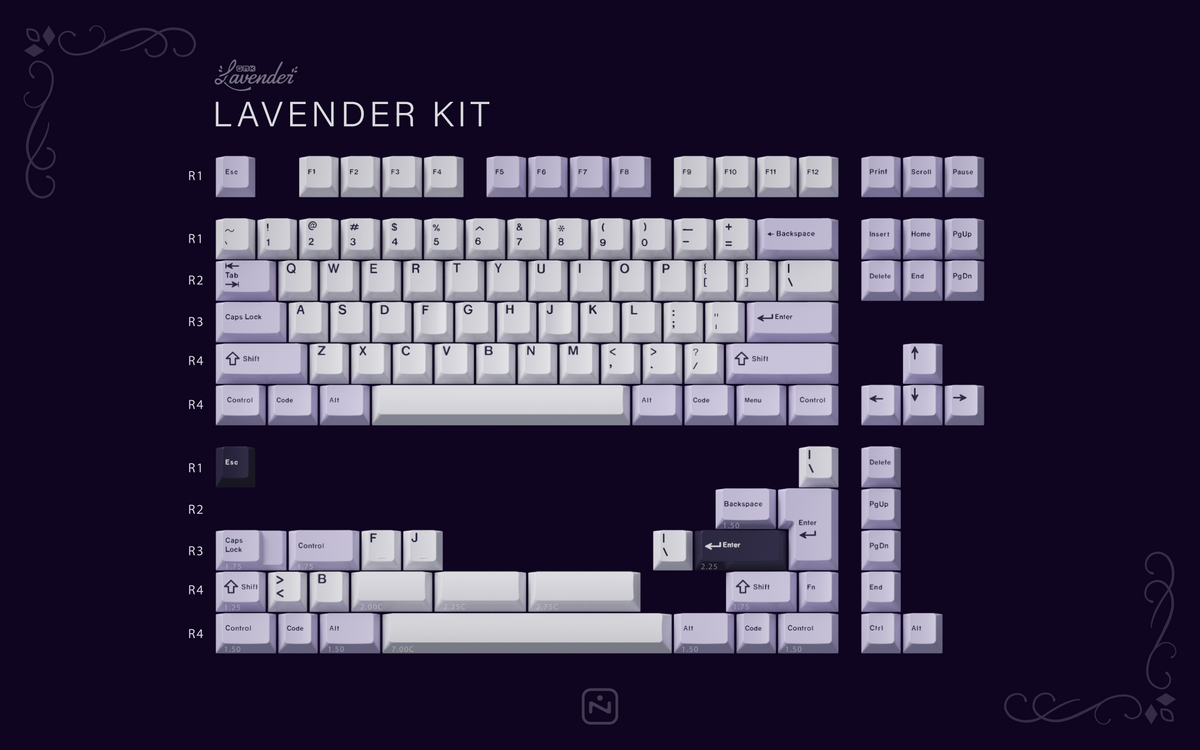 In Stock] GMK Lavender Keycap Set – iLumkb