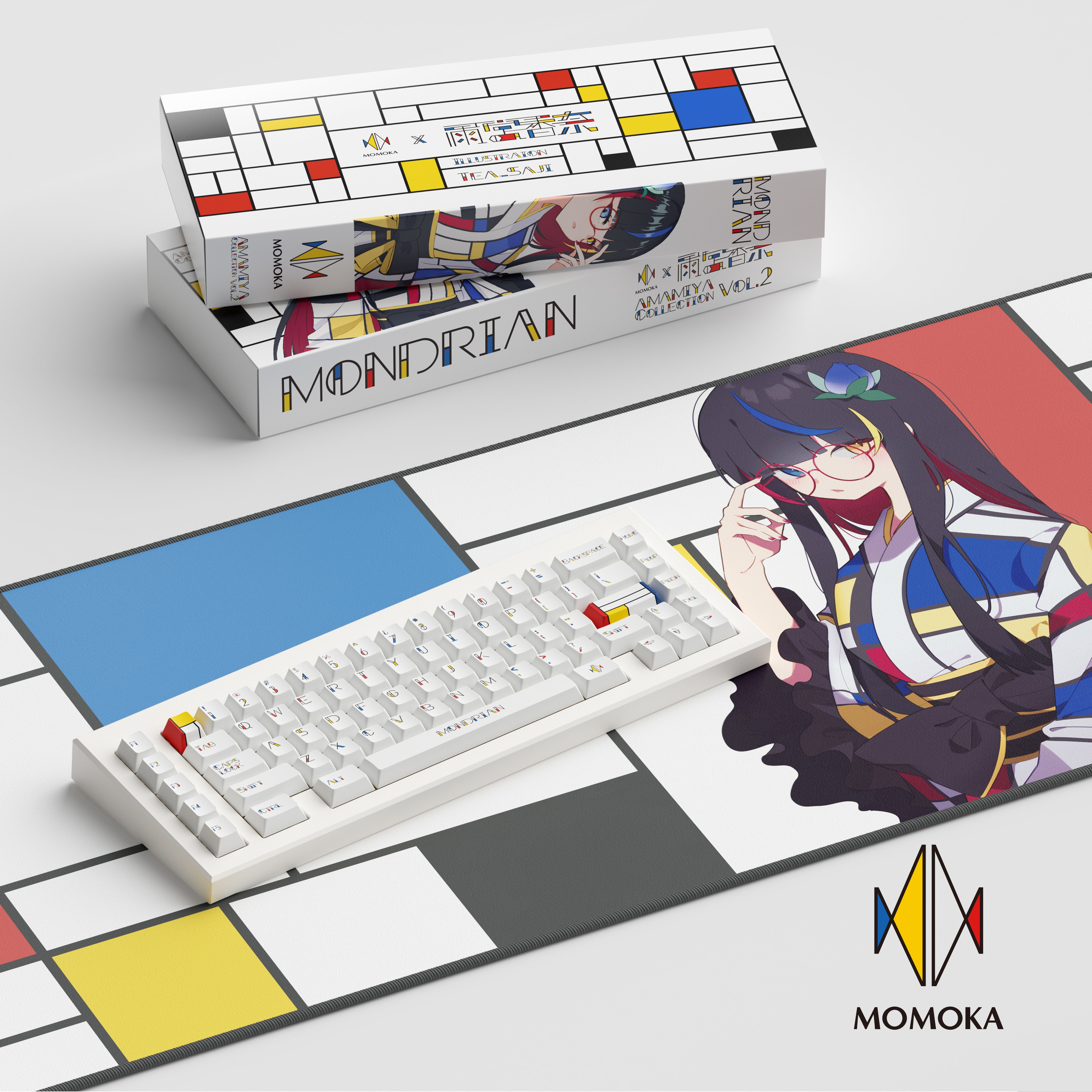 [In Stock] MOMOKA Mondrian Keycap Set